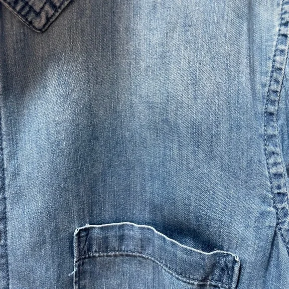 Merona Blue Denim Button-Up Shirt - Picture 2 of 4